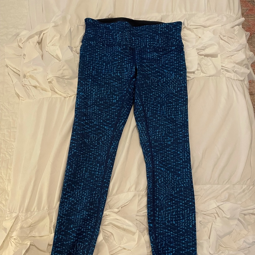 Full Length Blue Lulu Lemon Leggings